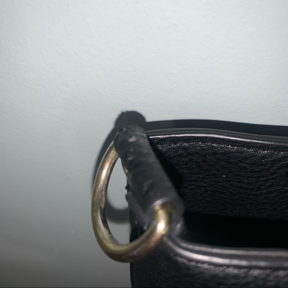 Steve Madden black faux croc tote shoulder bag - Picture 4 of 15